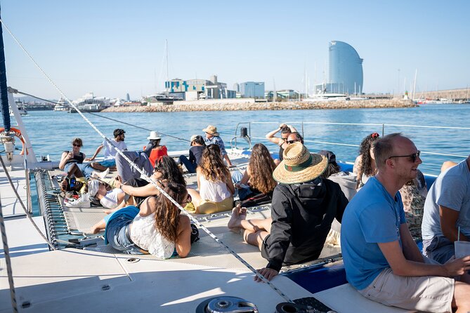 Afterwork on Catamaran with Live Music from Port Olimpic - Setting out from Port Olimpic