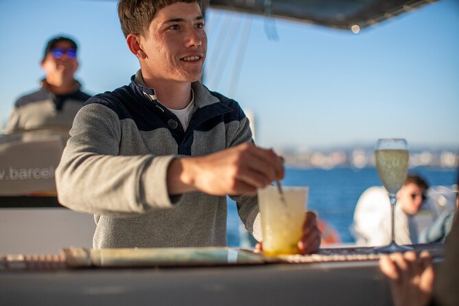Afterwork on Catamaran with Live Music from Port Olimpic - The Barcelona waterfront from the deck