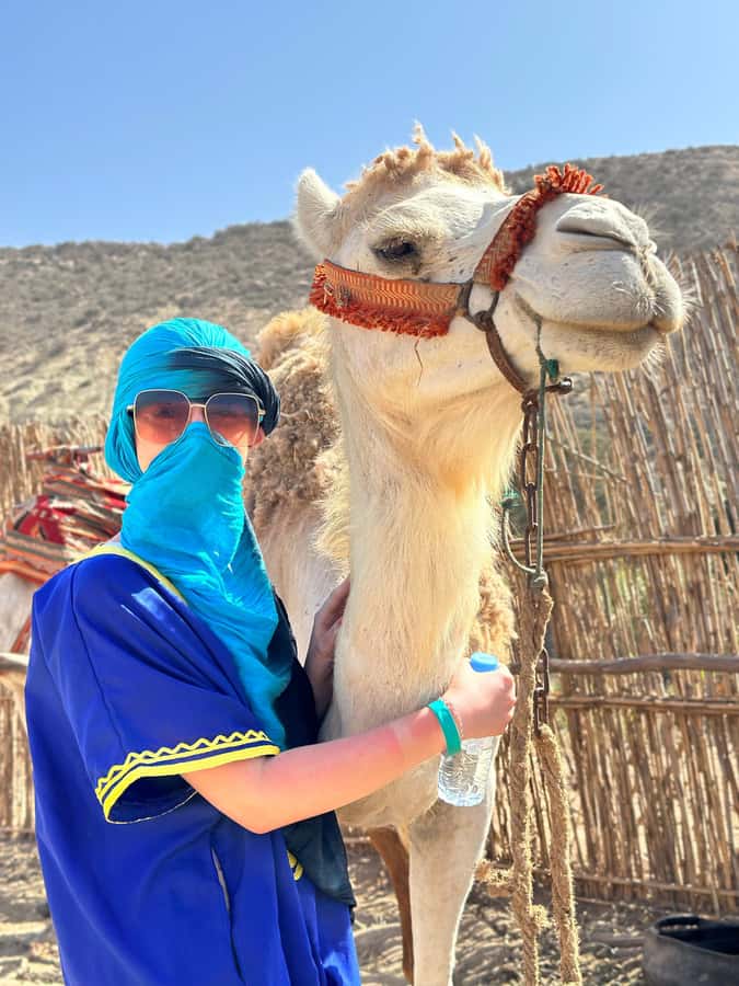 Agadir/Taghazout: Sunset Camel Ride with BBQ and Music Show - From Agadir to the surf villages of Tamraght and Taghazout