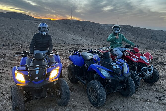 Agafay Desert Luxury, Quad, Camel, Pool, Dinner Show and Concert - The one-hour quad bike ride across rocky tracks