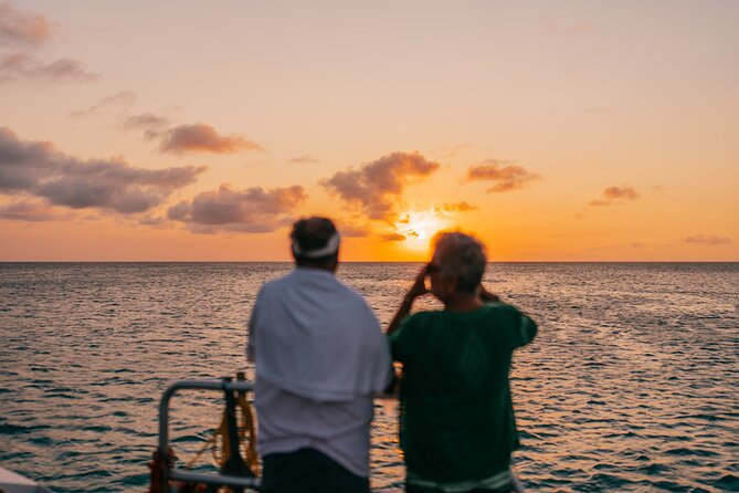 Aruba Sunset Sail with Caribbean Dinner and Live Music - Dinner after the catamaran moors