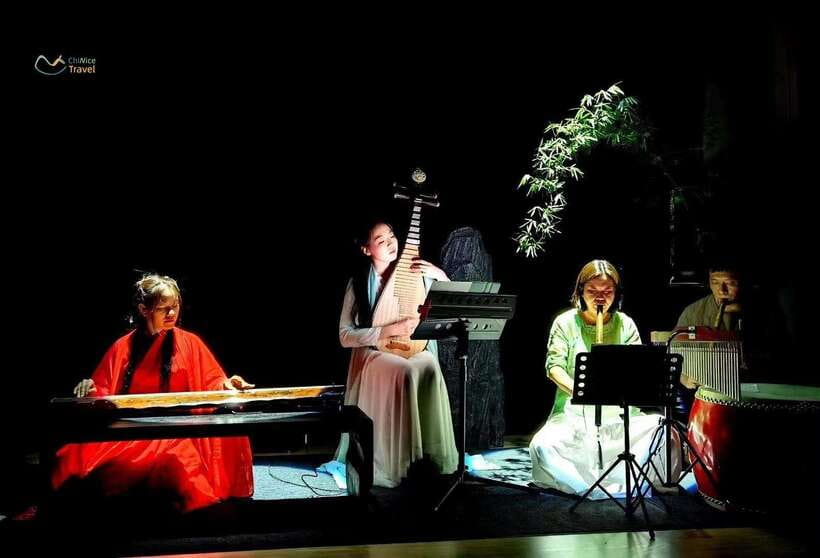 Beijing Culture Event: Tea Ceremony, Music Show, Calligraphy - Tea ceremony with porcelain and careful movement