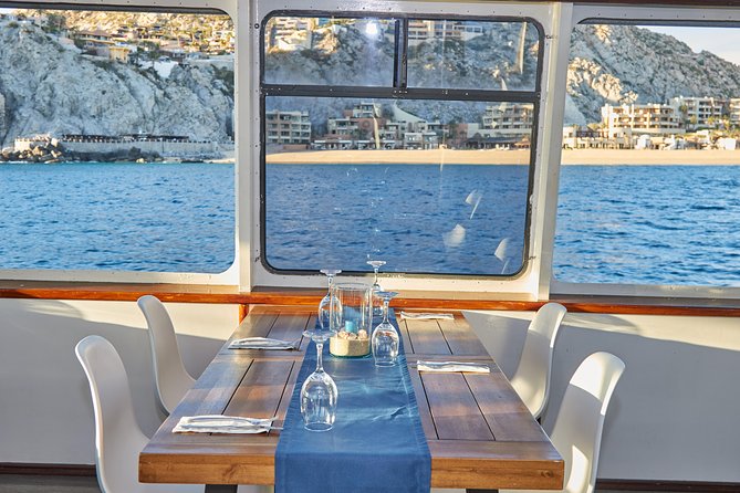 Cabo Sunset Dinner Cruise with Live Music & Open Bar on Cabo Wave - The Upper Deck and Cabo’s Famous Arch