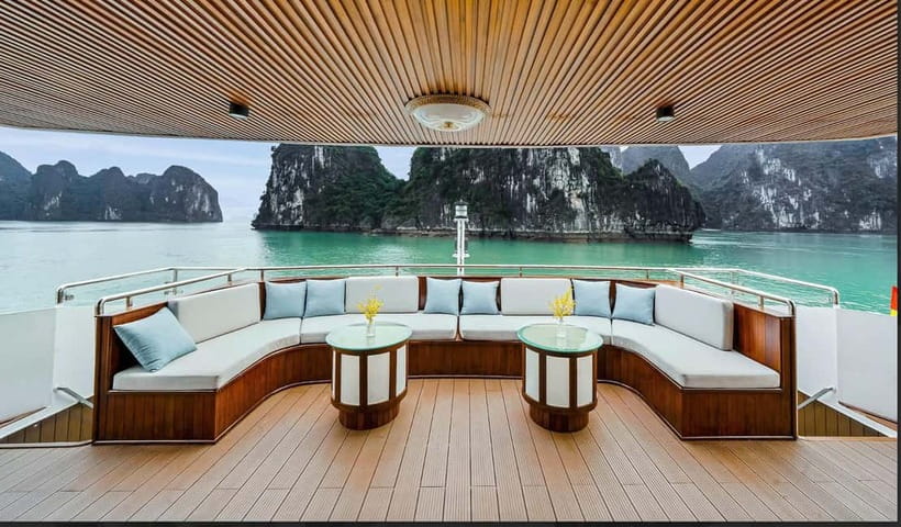 From Ha Long: Luxury Symphony Day Cruise with 2 Jacuzzi Pool - Sunset tea and the two Jacuzzi pools