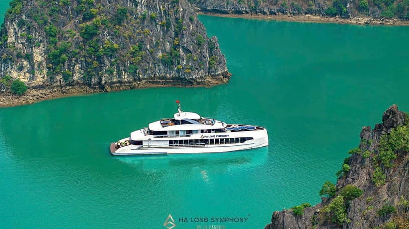 From Ha Long: Luxury Symphony Day Cruise with 2 Jacuzzi Pool - Sailing out of Ha Long Bay at 10:30