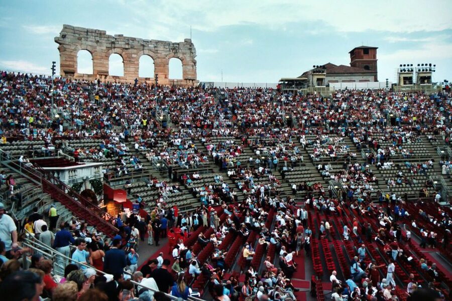 From Lake Garda: Verona Arena Opera Ticket with Transfer - What sixth-sector seating really means