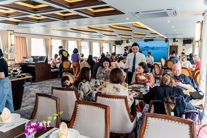 Hanoi to Ha Long Bay: Premium Symphony 5-Star Day Cruise - Sunset party and the return to port