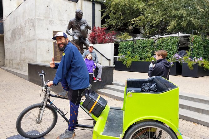 Live Music Capital of the World Pedicab Tour - Willie Nelson’s statue and Austin’s musical identity