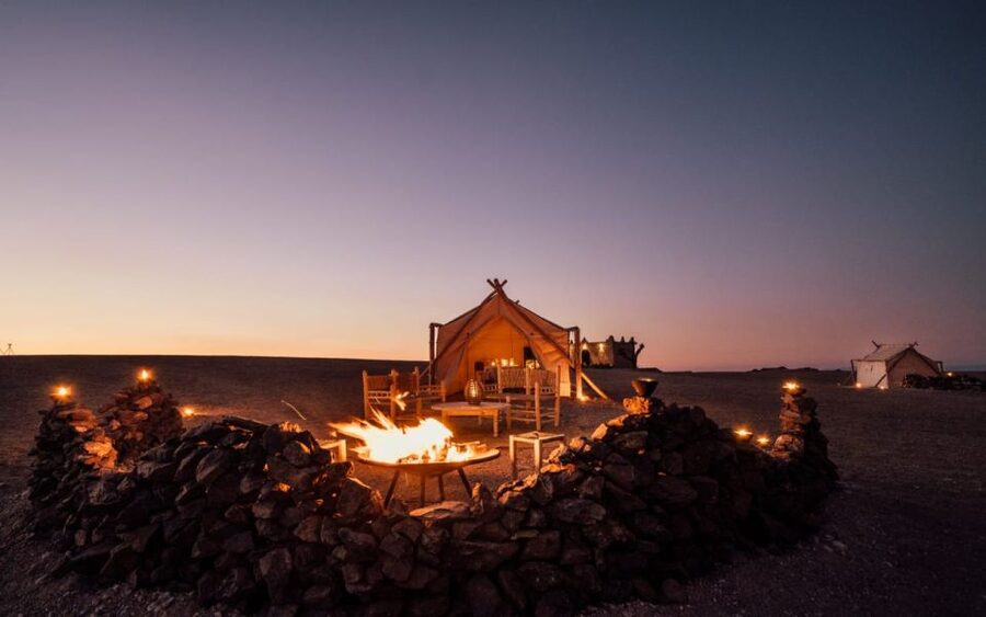 Marrakech: Agafay Desert Dinner, Camel Ride, and Music Show - Tea, pastries, and time to slow down