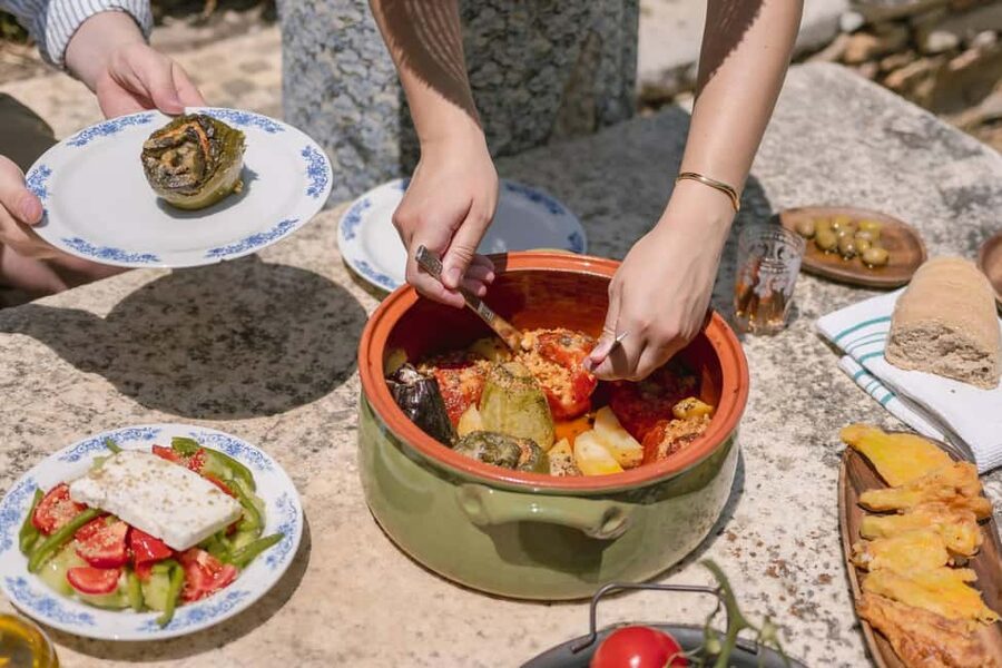 Naxos: Family Farm-table Cooking, Kouros Tour & Live Music - Lunch with Naxian wine and live music