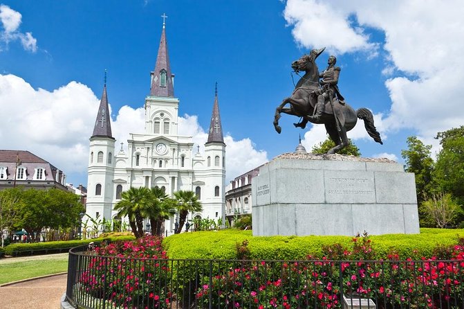 New Orleans City Tour and Steamboat Natchez Harbor Jazz Cruise - Jackson Square and the city’s unusual tombs