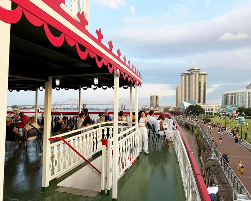 New Orleans: Sunday Steamboat Jazz Cruise + Optional Brunch - Drinks, seating, and the four-deck plan