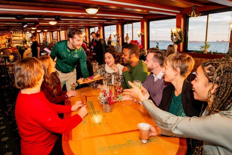 New York City: Holiday Jazz Classic Motor Yacht Cruise - The Statue of Liberty close pass
