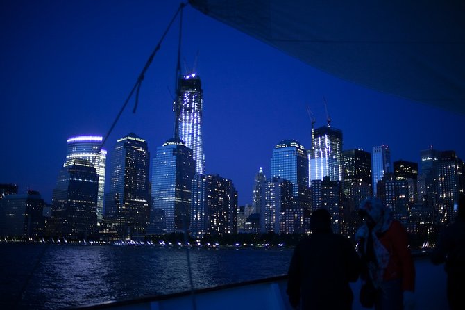 New York City Sunset Jazz Sail aboard Clipper City - The Statue of Liberty at sunset
