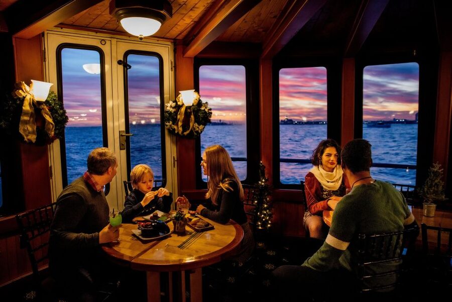 NYC: Holiday Yacht Cruise with Jazz, Cocoa & Carols - Governors Island and the Statue of Liberty