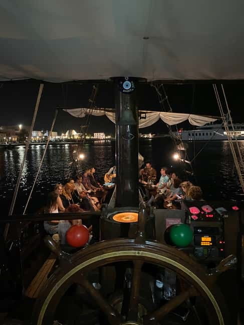 Rhodes: Night Cruise with Live Music and Sightseeing. - The old city walls under the moon