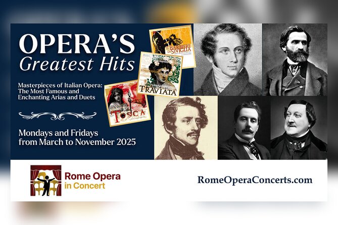 Rome: OPERA'S GREATEST HITS (Concert + Aperitif) - Key points to know before booking