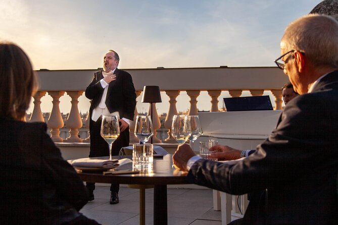 Rome: Rooftop Gourmet Dinner & Opera Performance - Dinner, wine, and the Roman-modern menu