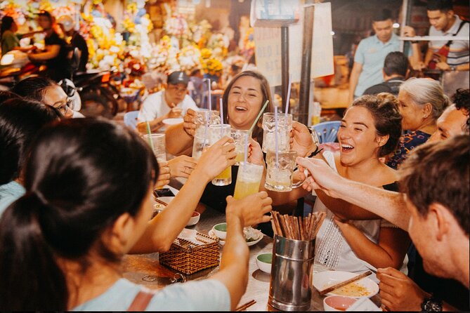Saigon After Dark With Seafood, Beer & Live Music Bar - First bowl at Bún Bò Xưa