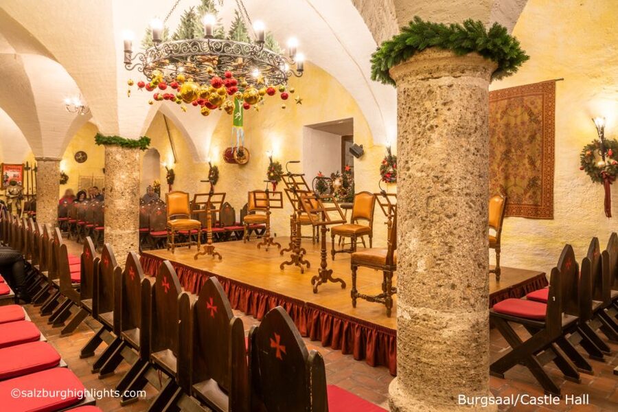 Salzburg: Best of Mozart Fortress Concert - The Golden Hall and the view beyond it