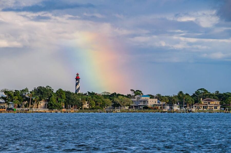 St Augustine: Nights of Lights Sail w Live Music& Sunset Opt - A better angle on St. Augustine’s holiday lights