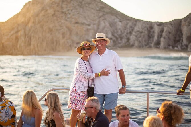 Sunset Cruise in Los Cabos with Jazz and Wine - The Arch and Land’s End at golden hour