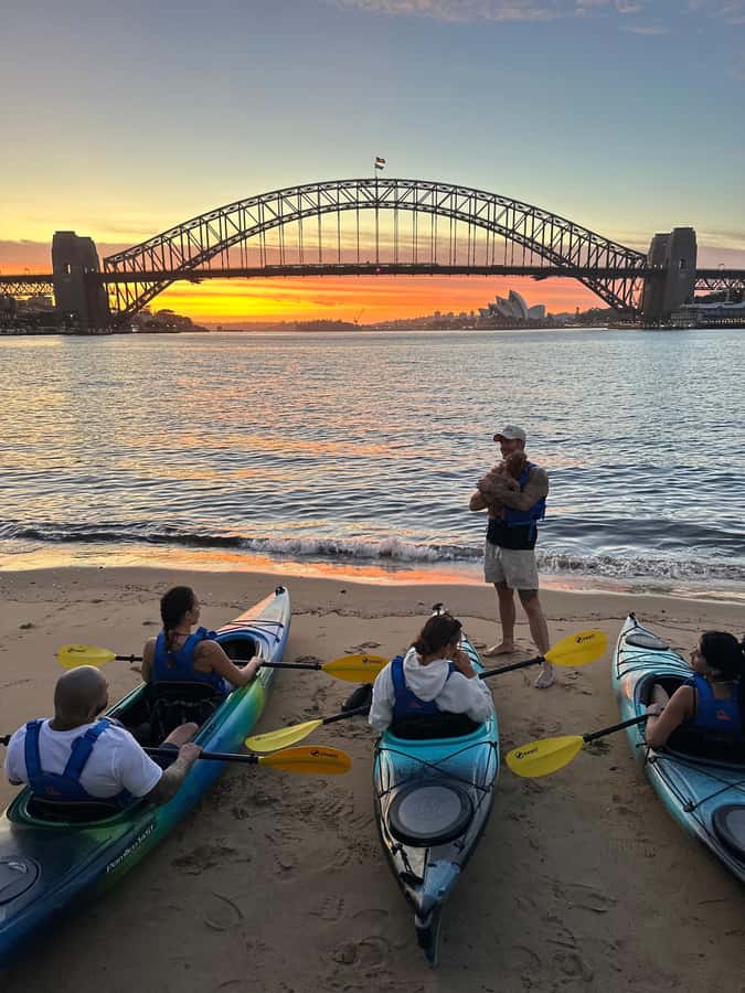 Sydney: Sunset Kayak Tour with Opera House Views - The first paddle toward the Harbour Bridge