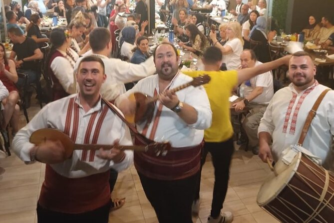 Traditional Balkan Night with Live Music and Dance Skopje - The opening spread: ajvar, salad, and Balkan flavors