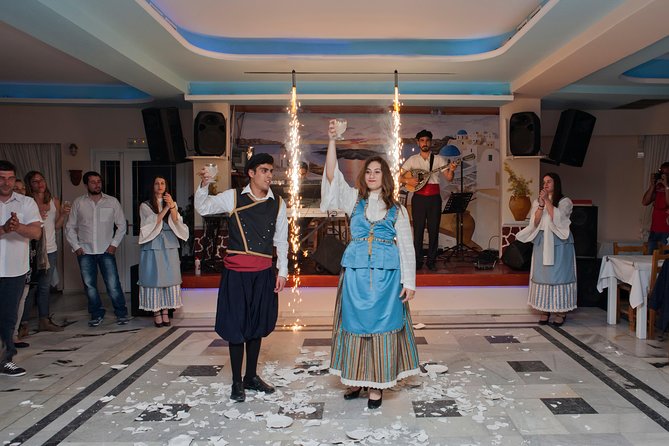 Traditional Greek Night live Music & Dinner Show in Santorini - Plate smashing, fire dancing, and the dance floor