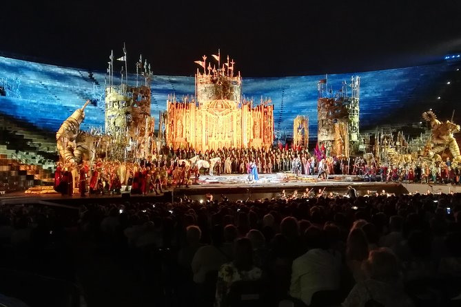 Transfer from Lake Garda to Verona Arena and Opera Ticket - Sixth sector stone seating requires realistic expectations
