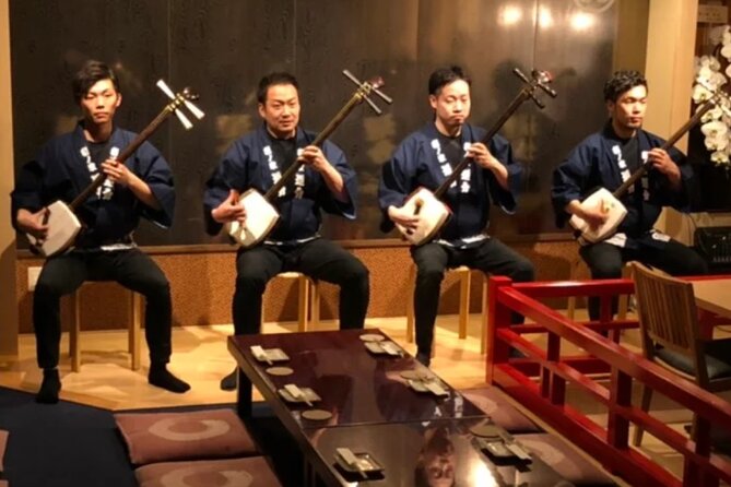 Tsugaru shamisen performance over traditional dinner - Starting above Asakusa at the Culture Tourist Information Center