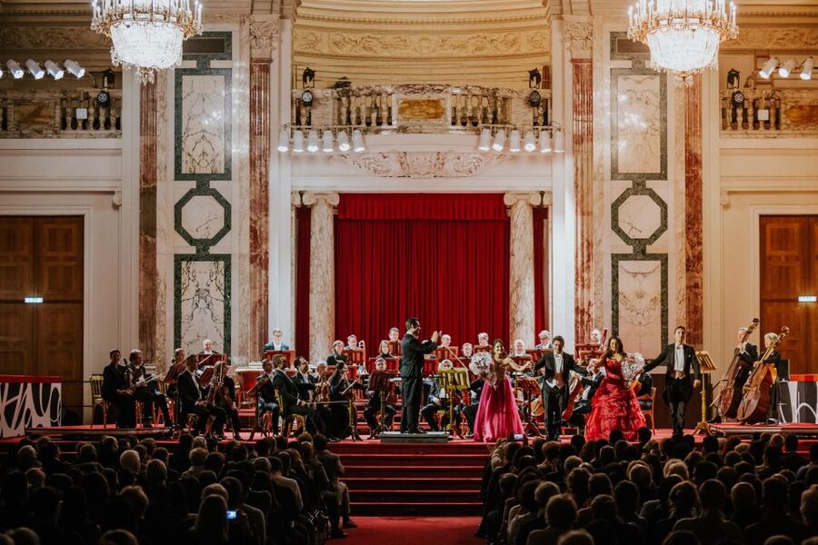 Vienna: Strauss and Mozart Concert at Hofburg Palace - Entering the Hofburg on Heldenplatz